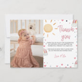Sunshine Rainbow Vielen Dank Card Boho Birthday Dankeskarte (Vorderseite)