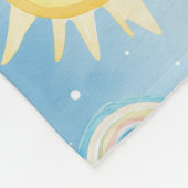 Sunshine Rainbows und Bright Sky Cosy Blanket Fleecedecke (Ecke)