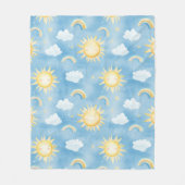 Sunshine Rainbows und Bright Sky Cosy Blanket Fleecedecke (Vorderseite)