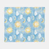 Sunshine Rainbows und Bright Sky Cosy Blanket Fleecedecke (Vorderseite (Horizontal))