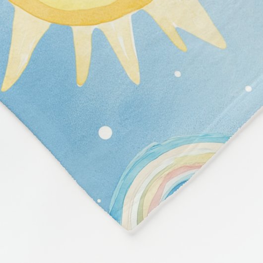 Sunshine Rainbows und Bright Sky Cosy Blanket Fleecedecke (Ecke)