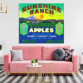Sunshine Ranch Apple Label - Wapato, WA Leinwanddruck (Insitu (Wohnzimmer))