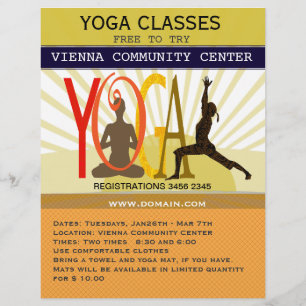 Sunshine Rays Sport Fitness Yoga Posen individuell Flyer