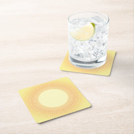 Sunshine Rechteckiger Pappuntersetzer (Vor Ort)