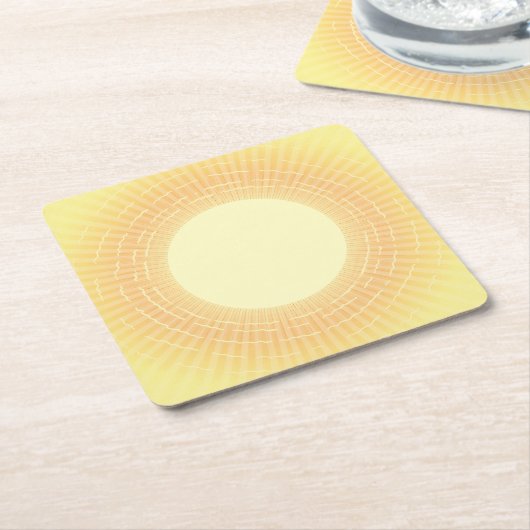 Sunshine Rechteckiger Pappuntersetzer (angewinkelt)