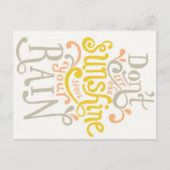 Sunshine & Regen Postkarte (Vorderseite)