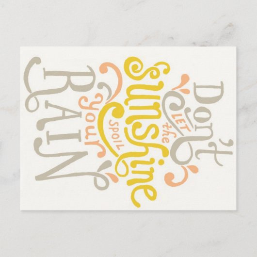 Sunshine & Regen Postkarte (Vorderseite)