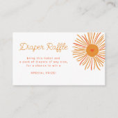 Sunshine Retro Baby Dusche Windel Preisgeld verlos Begleitkarte (Vorderseite)