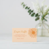 Sunshine Retro Baby Dusche Windel Preisgeld verlos Begleitkarte (Stehend Vorderseite)