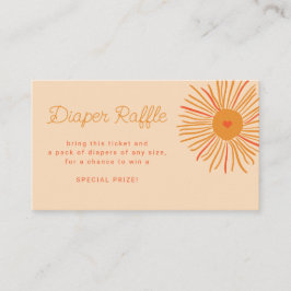 Sunshine Retro Baby Dusche Windel Preisgeld verlos Begleitkarte