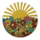 Sunshine Retro Garden Vintage Ästhetik Keramikknauf (Vorderseite)