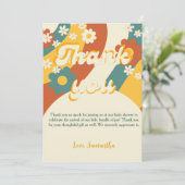 Sunshine Retro Groovy 70er Danke Babydusche (Stehend Vorderseite)