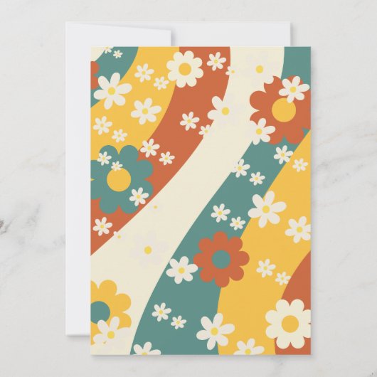 Sunshine Retro Groovy 70er Danke Babydusche (Rückseite)