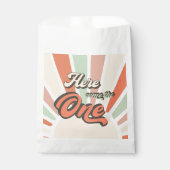 Sunshine Retro Rainbow Birthday Party Geschenktütchen (Vorderseite)