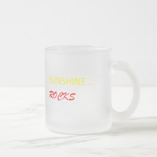 "Sunshine Rocks" 10oz Mattierte Tasse (Rechts)