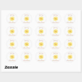 Sunshine Runder Aufkleber (Blatt)