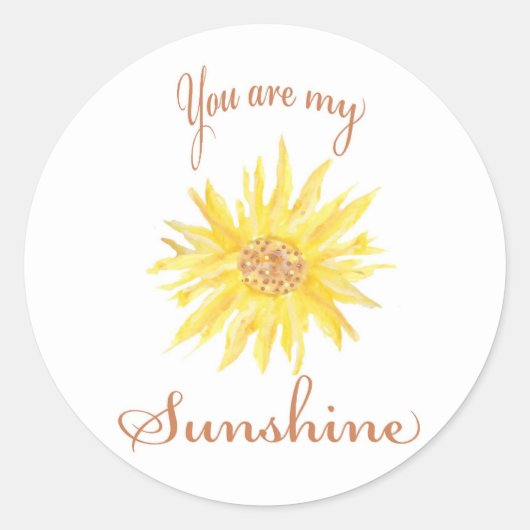 Sunshine Runder Aufkleber (Vorderseite)