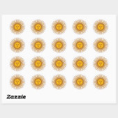 Sunshine Runder Aufkleber (Blatt)