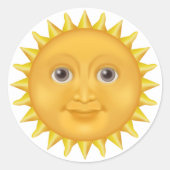 Sunshine Runder Aufkleber (Vorderseite)