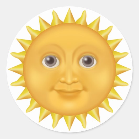 Sunshine Runder Aufkleber (Vorderseite)