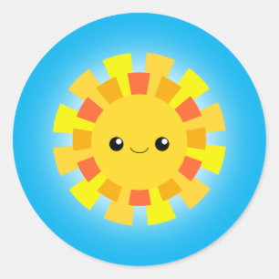 Sunshine Runder Aufkleber