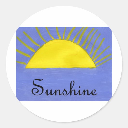 Sunshine Runder Aufkleber (Vorderseite)