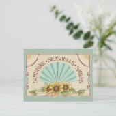 Sunshine Seashells Smiles Vintage Vibes Postkarte (Stehend Vorderseite)