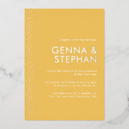 Sunshine Shimmer Folie Einladungskarte Folieneinladung