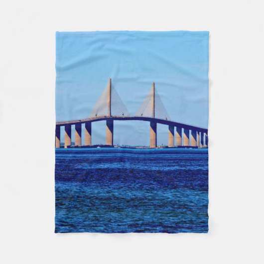 Sunshine Skyway Bridge Fleecedecke (Vorderseite)