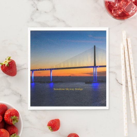 Sunshine Skyway Bridge, Florida Serviette (Beispiel)