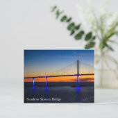Sunshine Skyway Bridge, Florida Sunset Postkarte (Stehend Vorderseite)