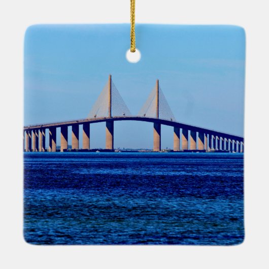 Sunshine Skyway Bridge Keramikornament (Rückseite)