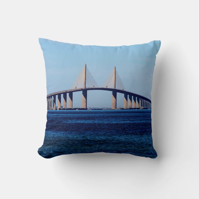 Sunshine Skyway Bridge Kissen (Vorderseite)