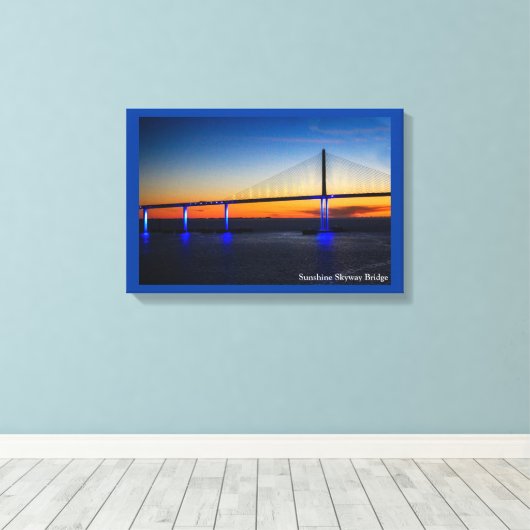 Sunshine Skyway Bridge Leinwanddruck (Insitu (Holzboden))