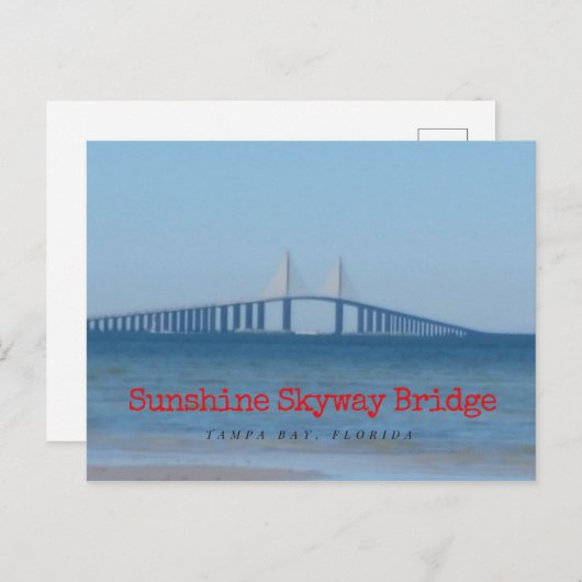 Sunshine Skyway Bridge Postkarte (Vorne/Hinten)