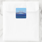 Sunshine Skyway Bridge Quadratischer Aufkleber (Tasche)