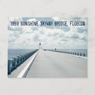 Sunshine Skyway Bridge St. Petersburg Florida 1959 Postkarte