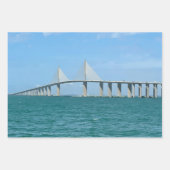 Sunshine Skyway Bridge Tampa Florida Foto Geschenkpapier Set (Vorderseite)