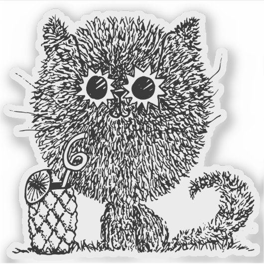 Sunshine Smile Cat Aufkleber (Vorderseite)