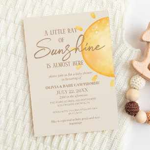 Sunshine Sonne Geschlechtsneutral Baby Dusche Einladung