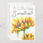 Sunshine Sonnenblume von Sherry Jarvis Dankeskarte (Vorne/Hinten)