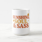 Sunshine Soul & Sass Retro 70er-Inspiriert fett-Zi Kaffeetasse (Mittel)