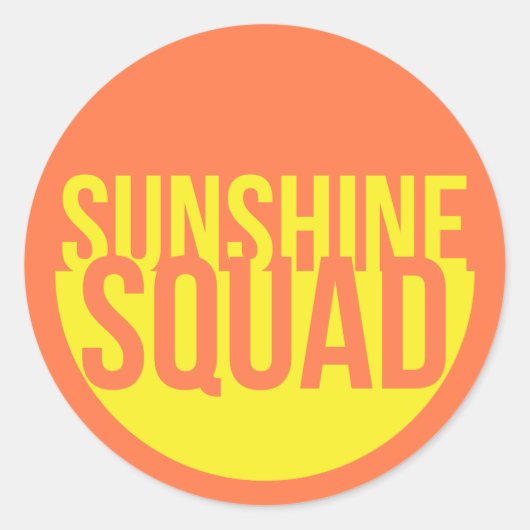 Sunshine Squad Runder Aufkleber (Vorderseite)