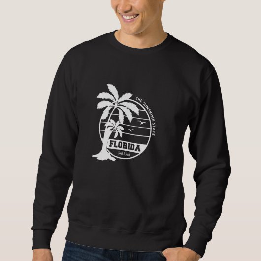 Sunshine Staat Florida South Beach Hallo Sommer Vi Sweatshirt (Vorderseite)