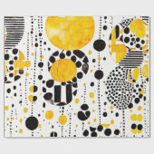 Sunshine Stamm: Gelbe Indianermuster Geschenkpapier (Flach)