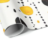 Sunshine Stamm: Gelbe Indianermuster Geschenkpapier (Rolleneckpunkt)