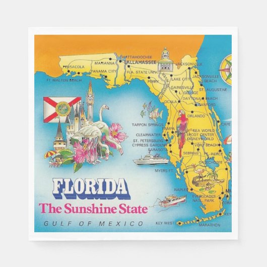Sunshine State - Florida Serviette (Vorderseite)