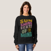 Sunshine State Of Mind Retro Summer Groovy Florida Sweatshirt (Vorne ganz)