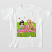 Sunshine & Storytime – Girl and Her Dog T-Shirt (Ablage )