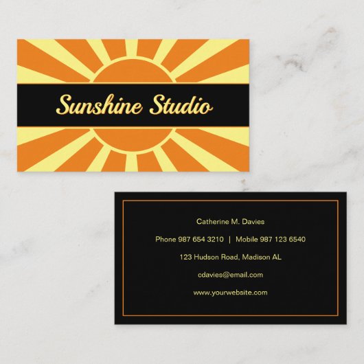 Sunshine Studio Visitenkarte (Vorne/Hinten)